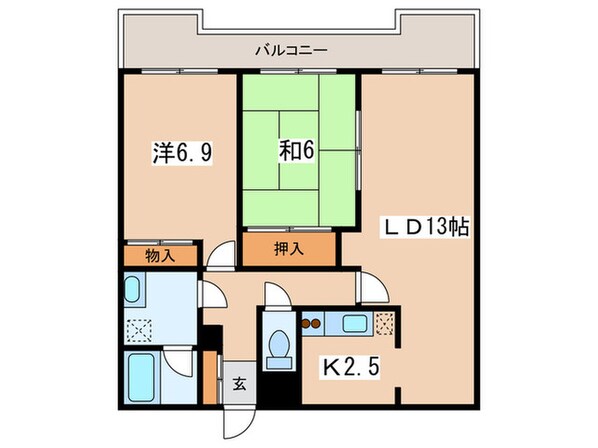 アルファスクエア円山の物件間取画像